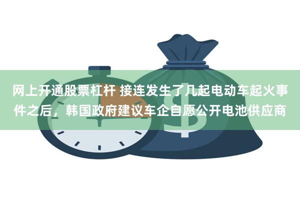 网上开通股票杠杆 接连发生了几起电动车起火事件之后，韩国政府建议车企自愿公开电池供应商