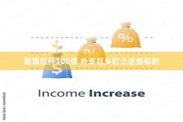 股票杠杆100倍 外资巨头盯上这些标的